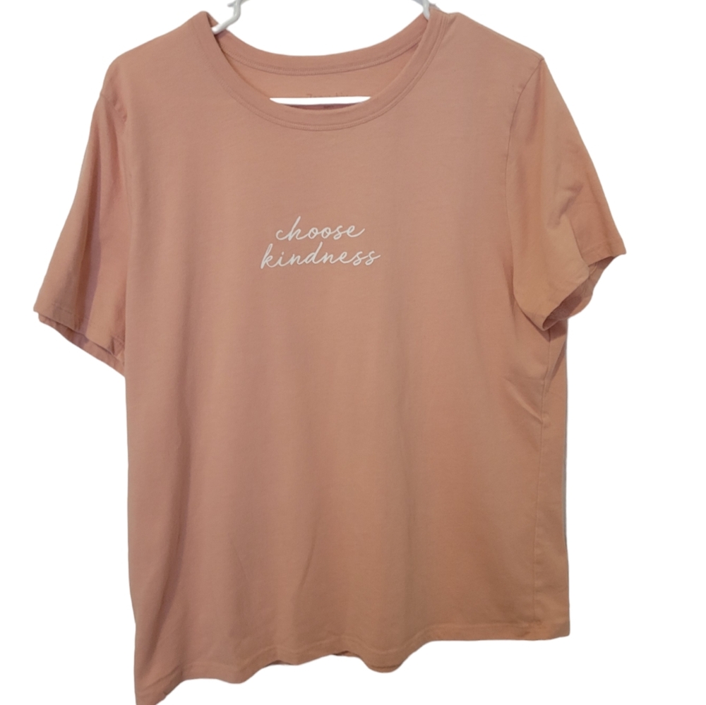 Zoe Liv relax short sleeve  Light Pink Peach Tshirt  shirt choose kindness  XXL